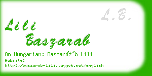 lili baszarab business card